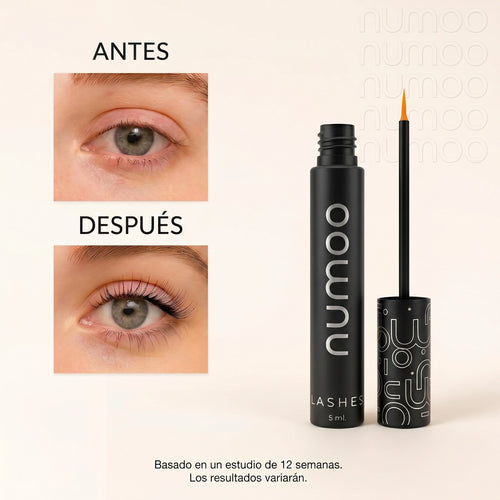 numoo LASHES - Suero Avanzado de Péptidos para Crecimiento de Pestañas (5 ml)