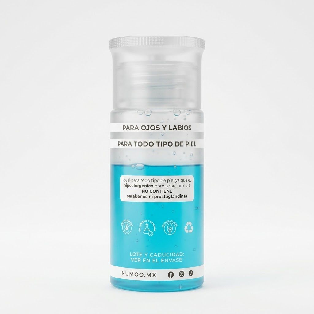 Desmaquillante Bifásico numoo. | Todo Tipo de Piel y Ojos Sensibles (100 ml)